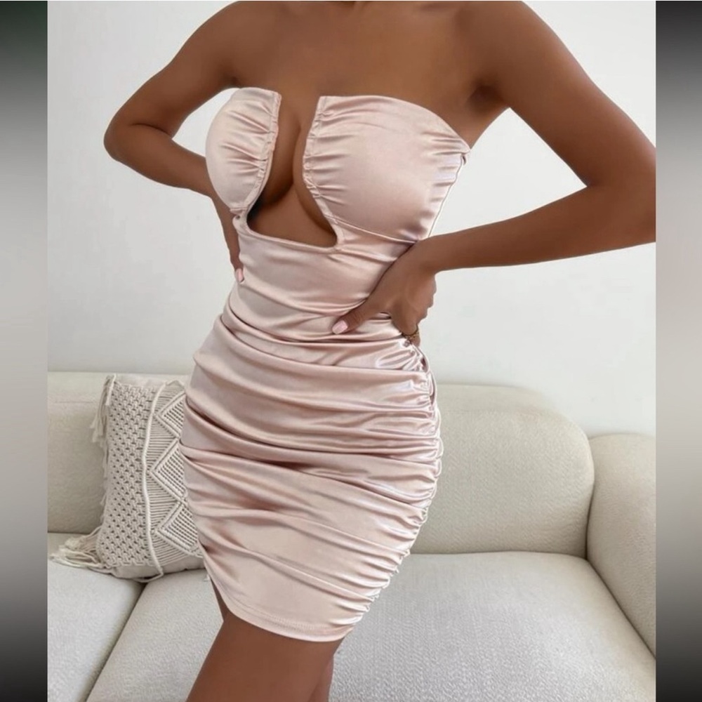 Ruched Bodycon Mini Dress